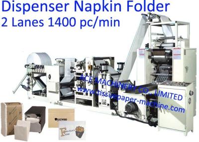 China 2800 Sheet/Min Two Lanes Dispenser Napkin Machine for sale
