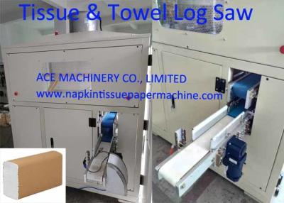 China Single Lane Interfold Dispenser Napkin Log Saw Cutting Machine for sale