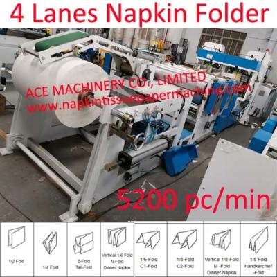 China Four Lanes 1/4 Fold Luncheon Napkin Machine, 1/6 Fold Tabletop Dispenser Napkin Machine for sale