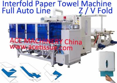 China Full Automatic Paper Towel Machine With Auto Transfer To Hand Towel Log Saw for sale
