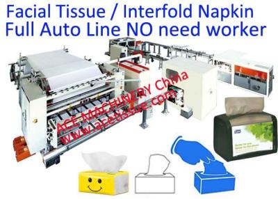 China Full Automatic Interfold Napkin Machine With Auto Transfer To Packaging Machine for sale