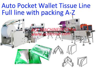 China PLC HMI Wallet Tissue Production Line With Auto Transfer To Packing Machine From A To Z for sale