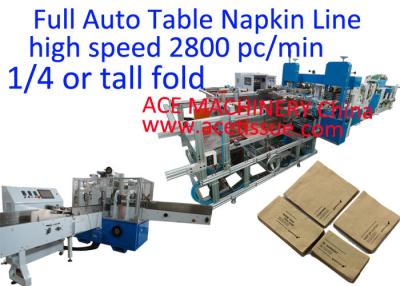 China Tall Fold Napkin Making Machine Fully Automatic Transfer To Wrapper Machine for sale