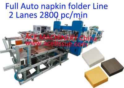 China Fully Automatic Napkin Machine 1/4 Fold For Coffee Napkin for sale