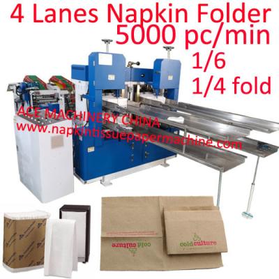China High Speed Multi Size Paper Napkin Machine With 4 Decks Double Embossing And Double Jumbo Rolls for sale