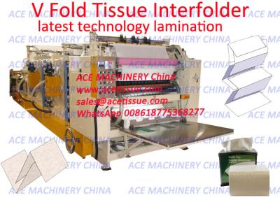 China High Speed Automatic V Fold Interleaved Paper Towel Machine With Lamination for sale