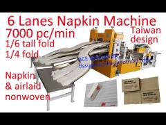 Industrial Tissue Paper Napkin Machine Automatic 7000 Sheet/Min