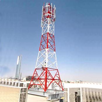 China 5m To 20m Galvanized Steel Rooftop Antenna Tower GSM And 5G Telecom Tower for sale