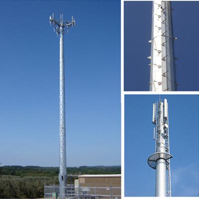 China Single Pipe Telecommunication Steel Monopole Antenna Tower for sale