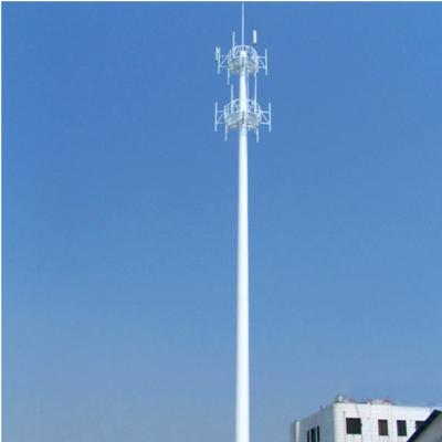 China Single Tube Steel Self Supporting Single Pole Radio WiFi Monopole Tower for sale