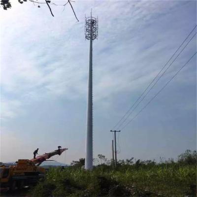 China 45m Power Transmission Antenna Monopole Steel Tower for sale