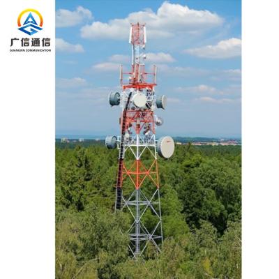 China Sectoral Antenna Mobile Telecom Tower Spraying Color Against Earthquake for sale