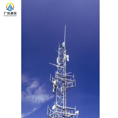 China 4G Wifi Network Internet Antenna Tower 15m 25m 30m Hot Dip Galvanization for sale