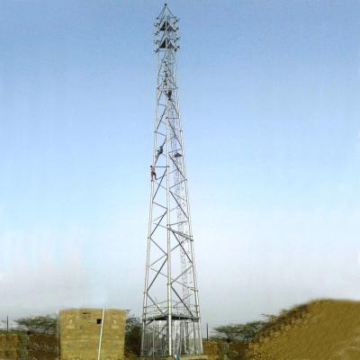 China Low Carbon Lattice Steel Towers VHF FM Radio Wireless Mobile Communication Tower Mast 30m To 70m for sale