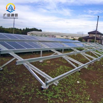 China Q235B Ground Solar Panel Support Structure Photovoltaic Bracket PV Mounting Steel Structure for sale