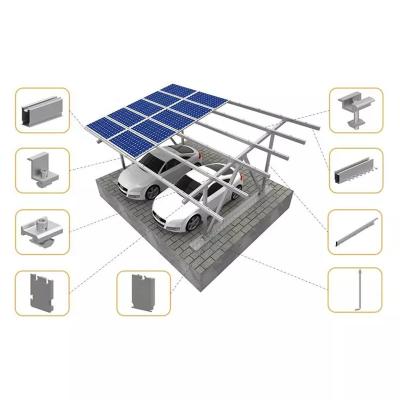 China 2.5m Height HDG Steel Carport Frame Structure On Solar System for sale
