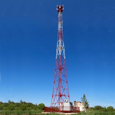 中国 60mは鋼鉄電気通信タワー4脚の自己サポート格子マストに電流を通した 販売のため