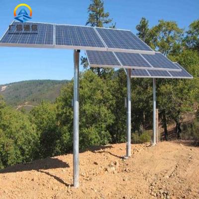 China 105mph Steel 3 Panels Solar Panel Support Structure 60 Degree for sale