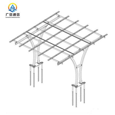 China 60° Tilt Angle Low Carbon Steel Structure Frame Support For Solar Panel for sale