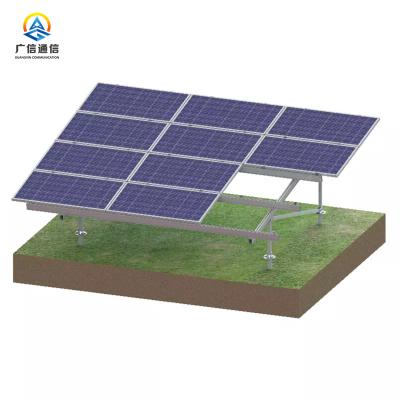 중국 10에서 60도 태양 전지판 철골 구조물은 80ft 높이를 지원합니다 판매용