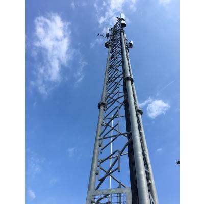 China 30m 3 Legs Telecommunication Steel Tower Tubular Flange Connection for sale