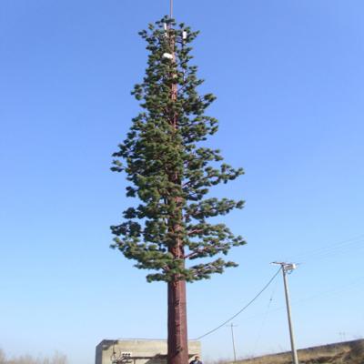 China 50m Height Monopole Pine Tree Tower With TV Radio Mobile Antenna for sale
