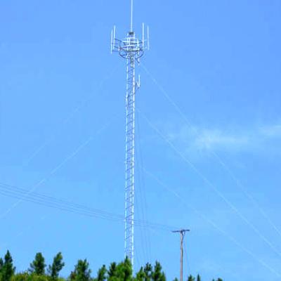 Chine 45m Galvanized Steel Guyed Lattice Tower With Bolting Assembly For Cellular Station à vendre