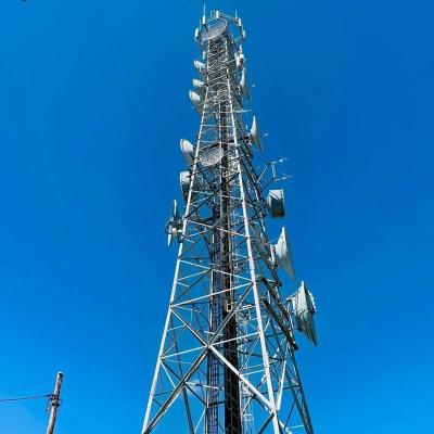 China Monopole Galvanized Steel Communication Tower With Bolting Installation Method for sale