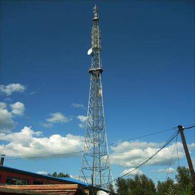 China 45m Greenfield Self Support Steel Telecom Lattice Tower By Bolting Installation for sale