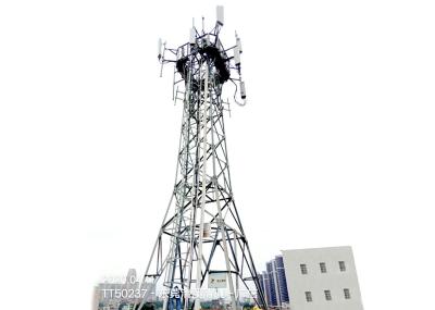 China 70m High Angular Q345 Steel Communication Tower For Mounting FM GSM 5G Antenna for sale