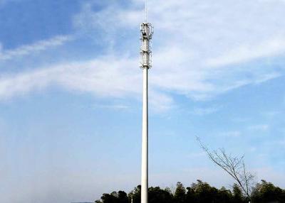 China Q345 Steel Tubular Conical Street Light Pole 50m PVDF Coating Telecom Monopole for sale