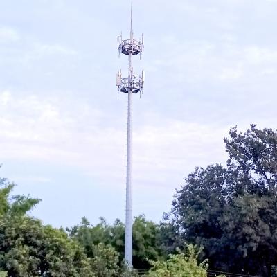 Κίνα πύργος 2 χάλυβα τηλεπικοινωνιών 35m σωληνοειδής πλατφόρμες για να τοποθετήσει τις κεραίες τηλεπικοινωνιών προς πώληση