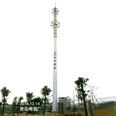 China 15m 45m Galvanized Steel Tubular Pole Hot Dip Monopole Cell Tower for sale