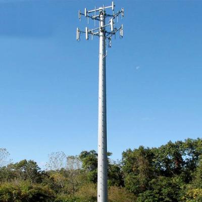 China ODM Communication Antenna Steel Tubular Pole 40m PVDF Coating for sale