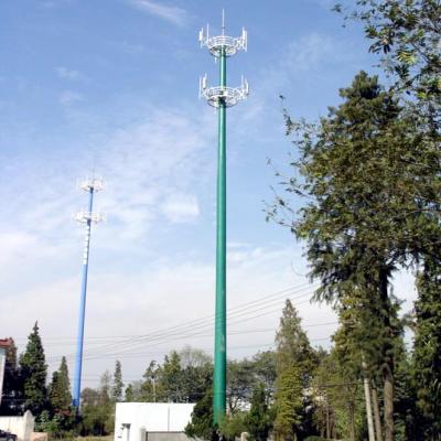 China Telecom Mobile 5G Antenna Steel Tubular Pole 60m Hot Dip Galvanized for sale