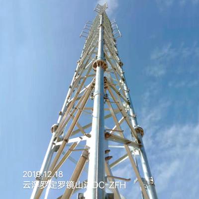 China 3 Platform Lattice Wind Turbine Tower 3 Legs Galvanized 100m BS 4360 for sale