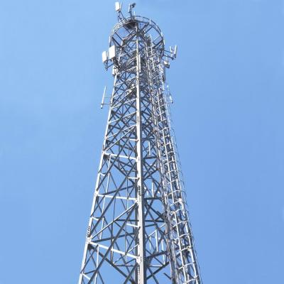 China Communication Free Standing Lattice Tower 4 Legged 100m Galvanized Steel for sale