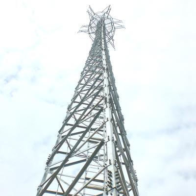 China Self Supporting 4 Legs Telecommunication Steel Tower Galvanized 100m for sale