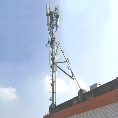 China 5m 20m Galvanized Steel Rooftop Telecom Tower Hot Dip Galvanised for sale
