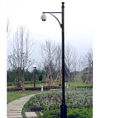China Single Arm CCTV Mounting Pole 15m Galvanized Steel Cctv Camera Post for sale