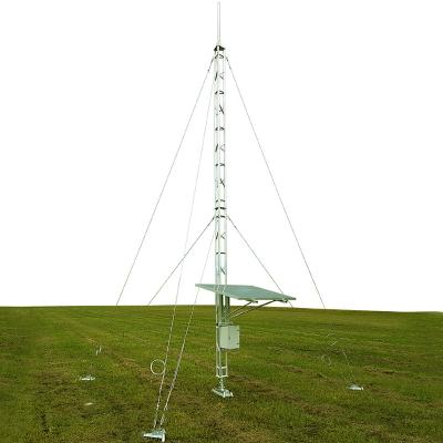 China 30m Telescopic Guyed Wire Towers Q345 Steel Tv Broadcast Towers for sale