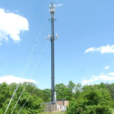 China 40m High Mast Guyed Wire Self Supporting Lattice Tower Galvanized Steel for sale