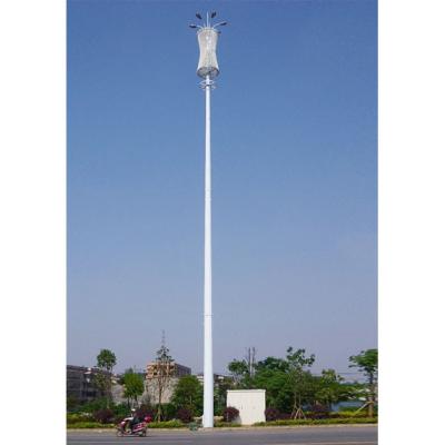 China 30m High Mast Multifunctional Steel Monopole Tower For Railway Stations for sale