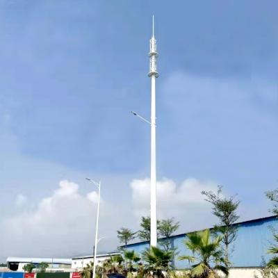China 45m Telecommunication Single Pole Tower Special Design Galvanized Steel for sale