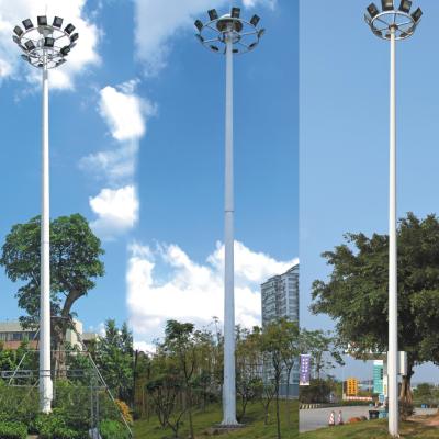China 30m High Mast Lighting Pole With Automatic Lifting And High Power LED Lamps for sale