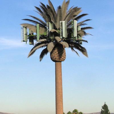 China ODM 30m Artificial Palm Tree Disguised Cell Towers Galvanized Steel Telecom Pole for sale