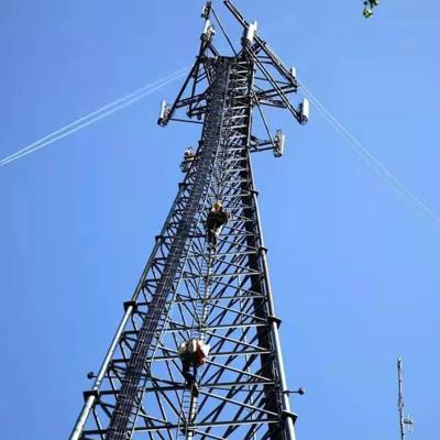China 60m 80m Galvanized Steel Communication Triangular Radio Telecom Steel Tower for sale