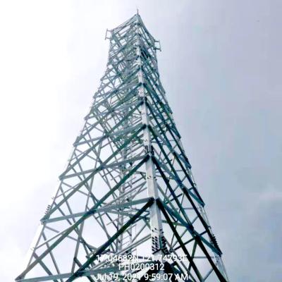 China 50m Telecom Steel Tower Free Standing Galvanized Steel Iron Mobile Tower 5G Station for sale