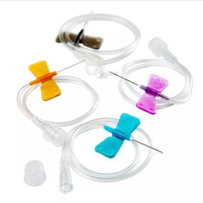 China Disposable Medical Sterile 20G 21G 22G 23G Scalp Vein Sets Double Wings Butterfly Type Needle for sale