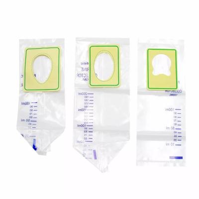 China Medical PVC Pediatric Urine Bag 200ml Pediatric Urine Collector Bag for sale